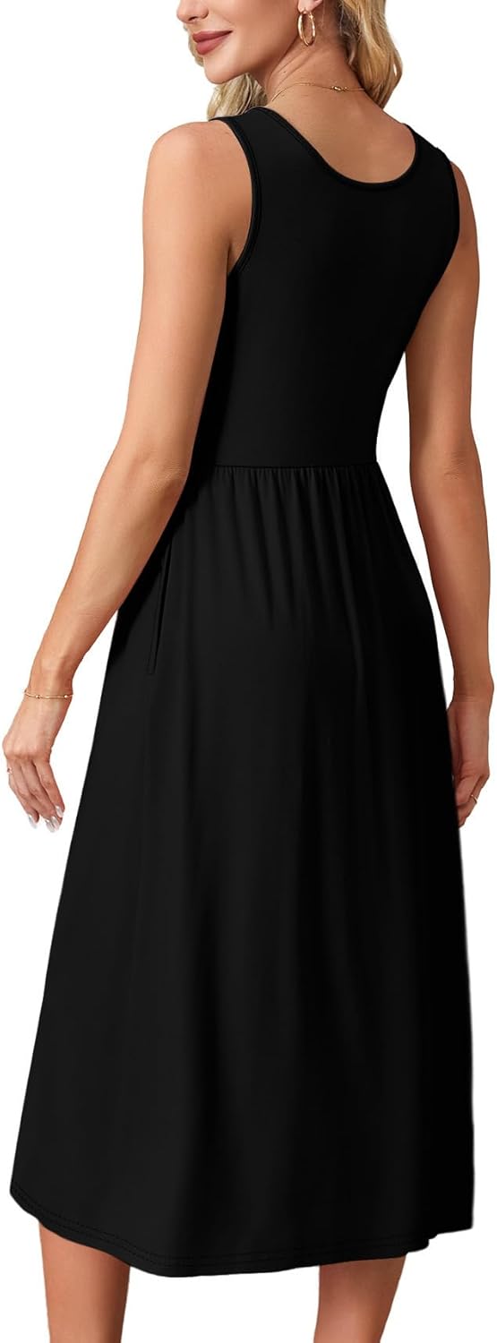 Thumbnail 4 de WIHOLL Summer Dresses for Women Flowy Casual Midi Dress with Pockets