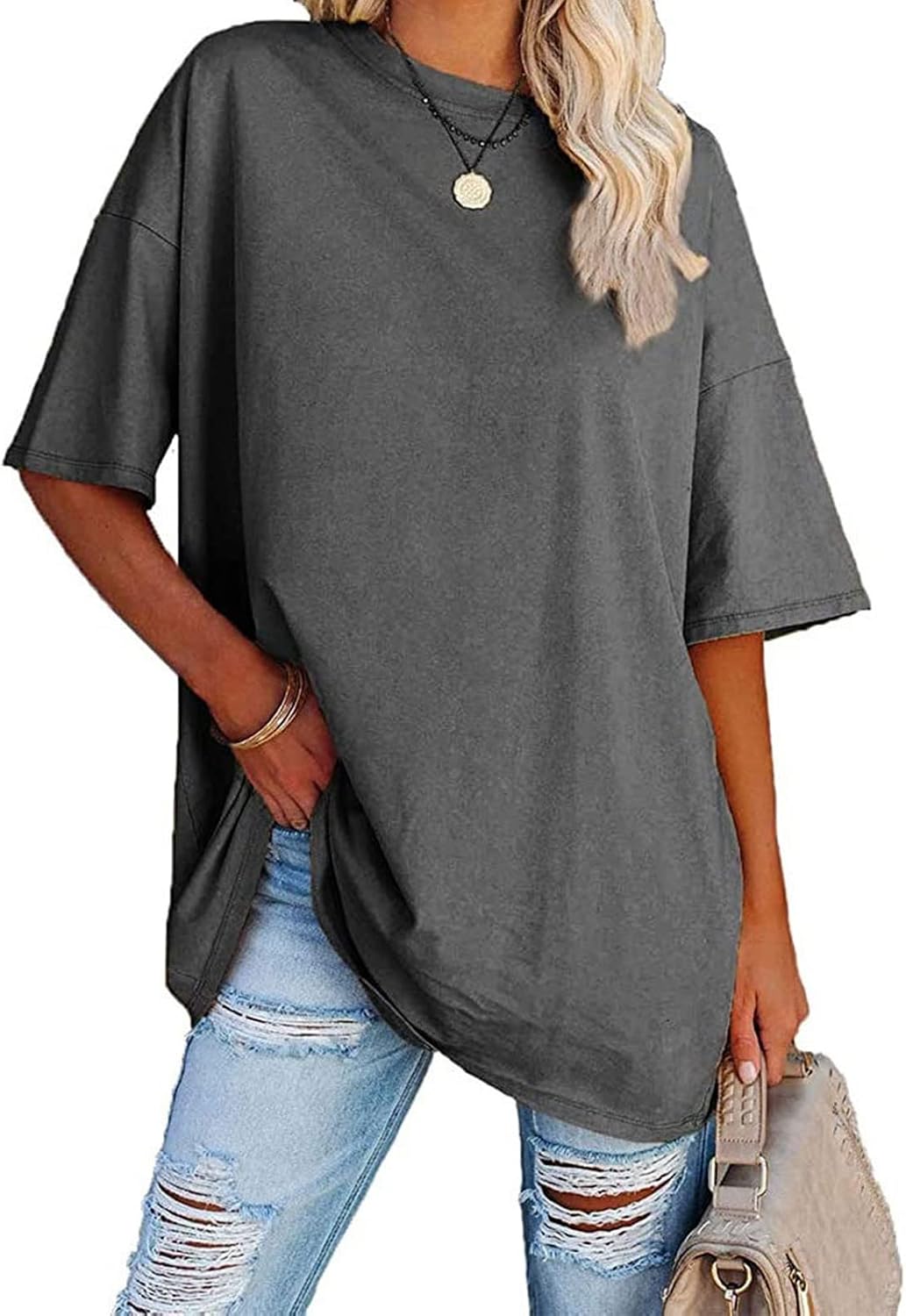 Thumbnail 6 de FDKLOOK Women's Oversized Shirt Short Sleeve