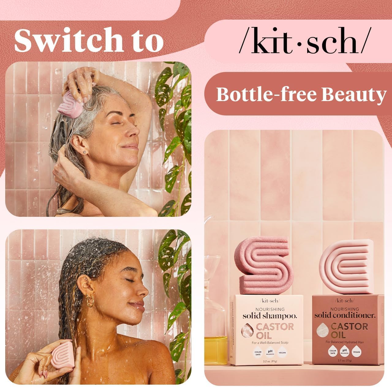 Thumbnail 5 de Kitsch Castor Oil Shampoo & Conditioner Set