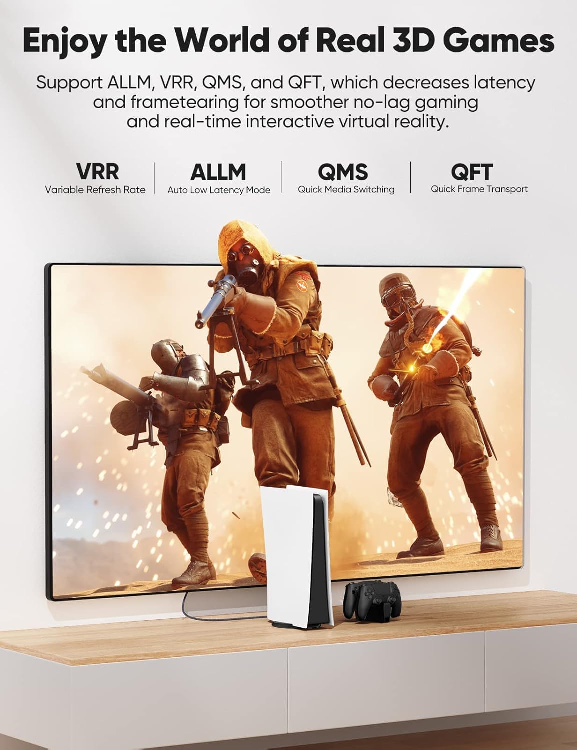 Detalle de Highwings HDMI 2.1 75ft 48Gbps Fiber Optic Cable
