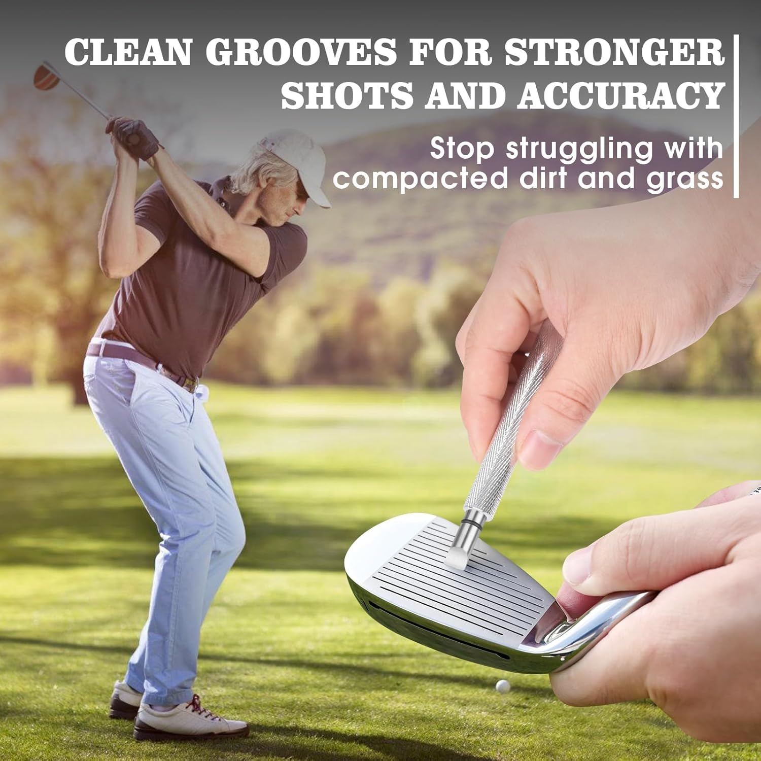 Thumbnail 2 de Wynaura Pro Golf Club Cleaner Brush with Golf Groove Sharpener Tool