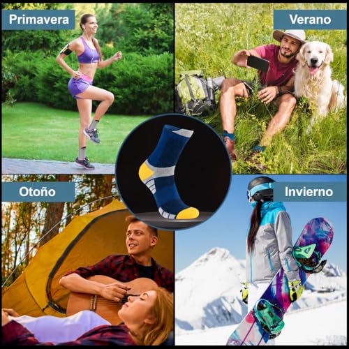 Thumbnail 1 de Niofind calcetines de running para hombre, algodón, acolchados y en pack de 6 pares
