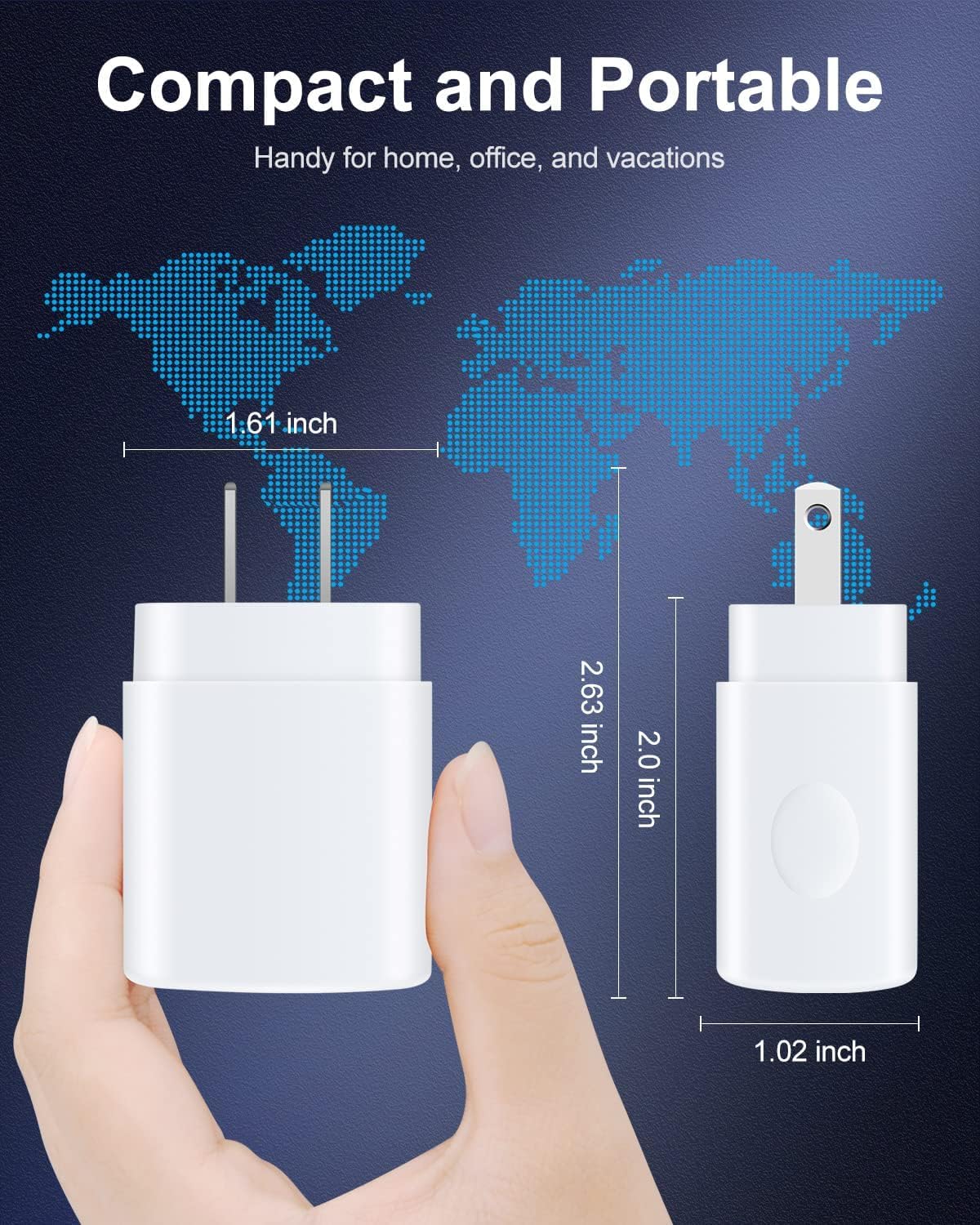 Detalle de AILKIN 25W USB-C Wall Charger, Single-Port Fast Charging, White