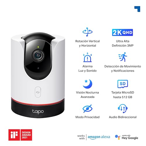 Thumbnail 1 de Tapo C225 – Cámara IA 360° 2K QHD con visión nocturna, audio bidireccional y detección inteligente