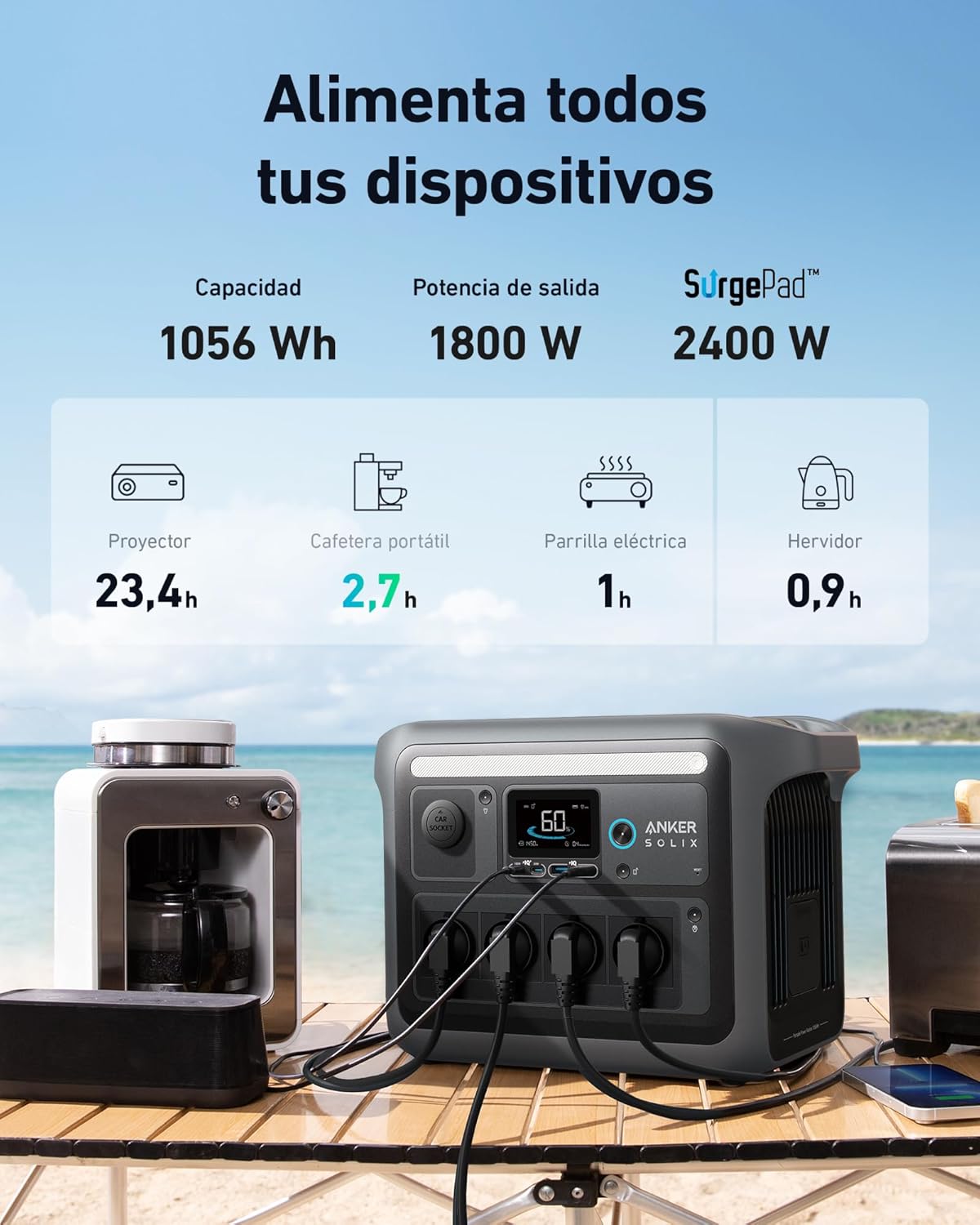 Thumbnail 2 de Anker SOLIX C1000: Estación Eléctrica y Panel Solar ⚡