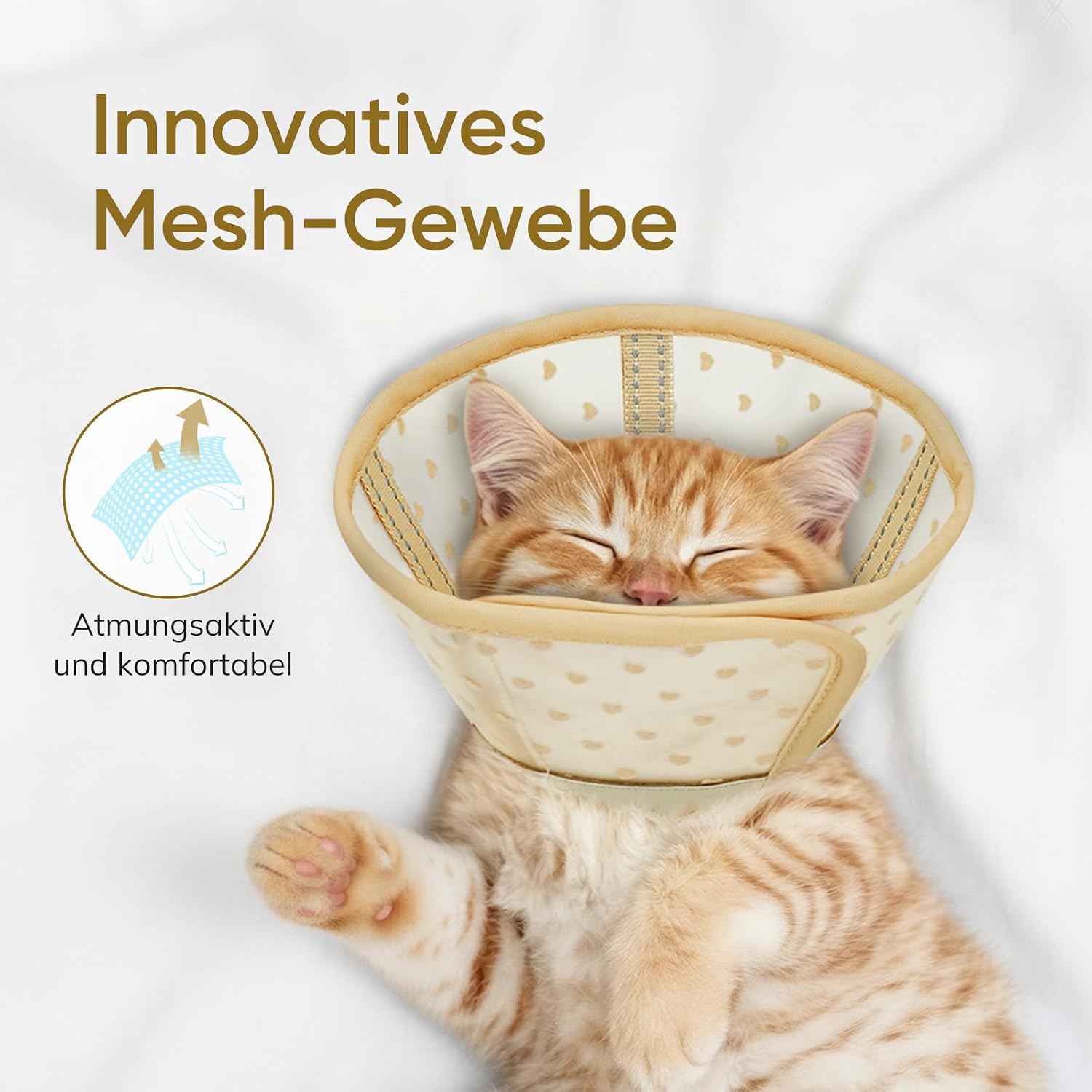 Thumbnail 2 de Supet Weiche Halskrause Katze – luftdurchlässige Netzhalskrause für postoperative Pflege (3 Größen)