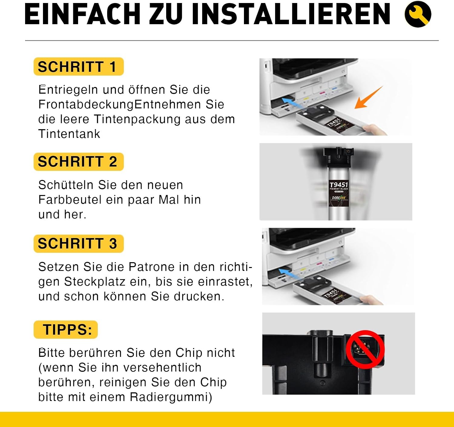 Detalle 2 de DOREINK T9451-T9454 Multipack 5000 Seiten 🖨
