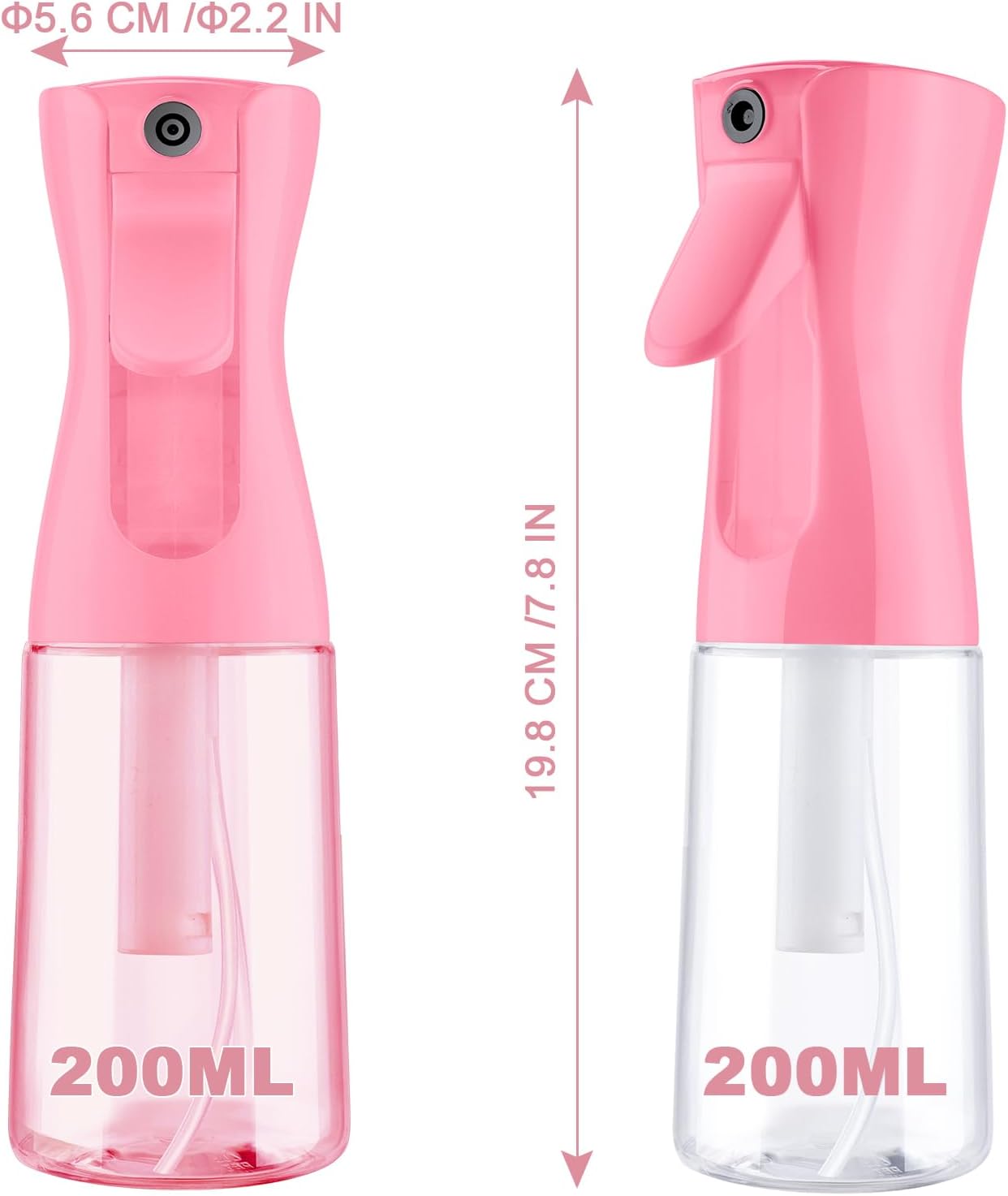 Detalle 2 de LOPHE lot de 2 petits flacons pulvérisateurs à brume fine 200 ml (PET) – pulvérisation à 360°