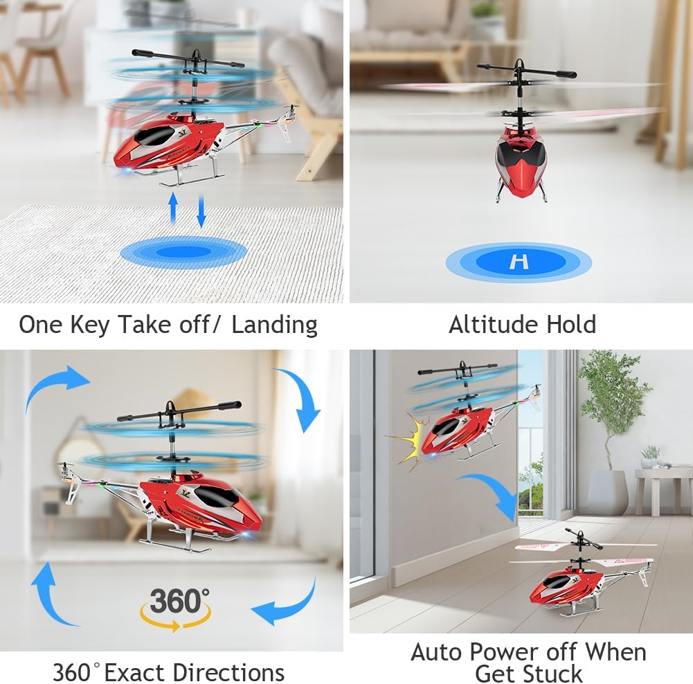 Detalle de Aolso Hubschrauber RC mit 2,4-GHz-Funk, 3,5-Kanal und Höhenhaltefunktion (Indoor/Outdoor)