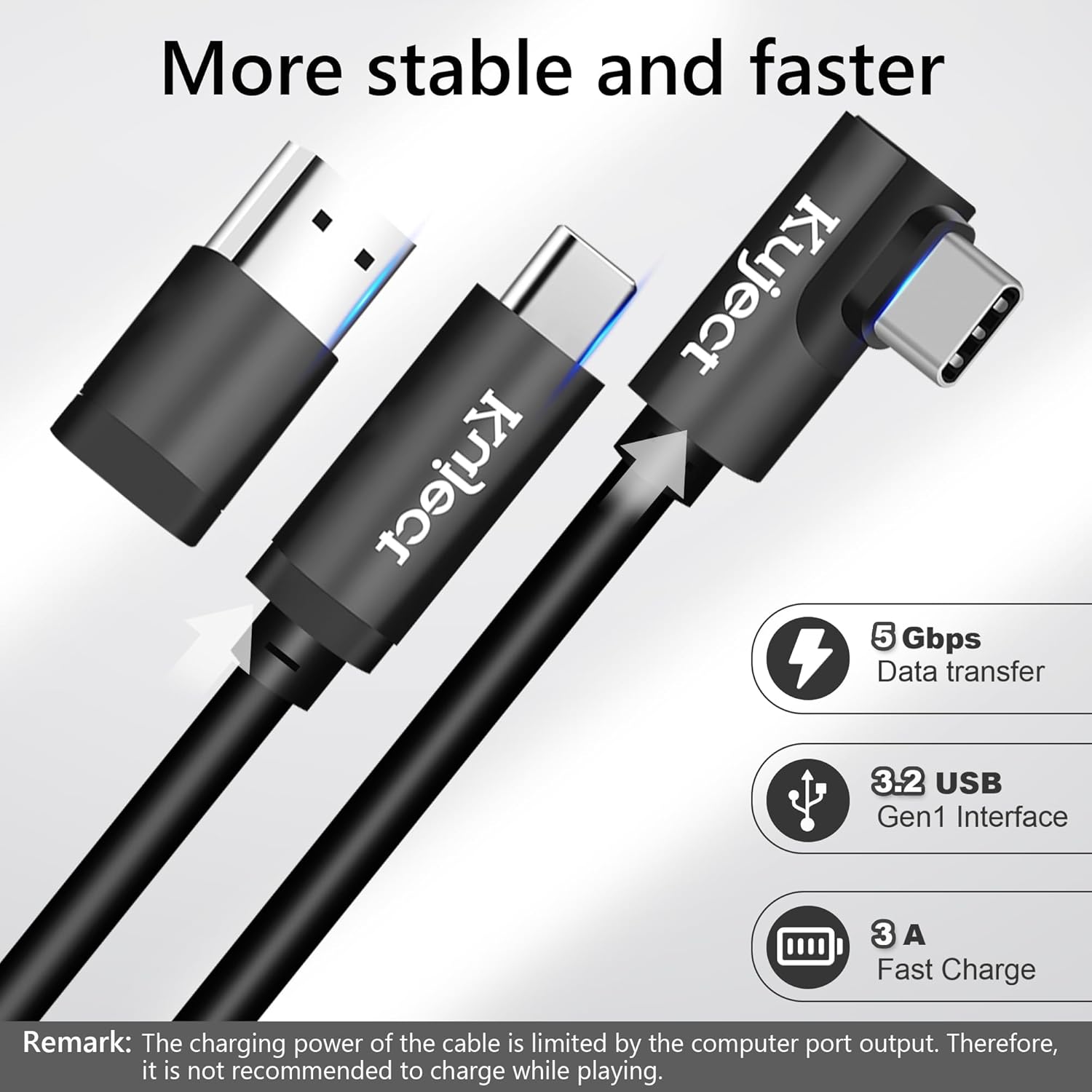 Thumbnail 2 de Kuject Link Cable 20FT: USB-C to USB-C High-Speed Link for Quest, Pico, and Rift/VR