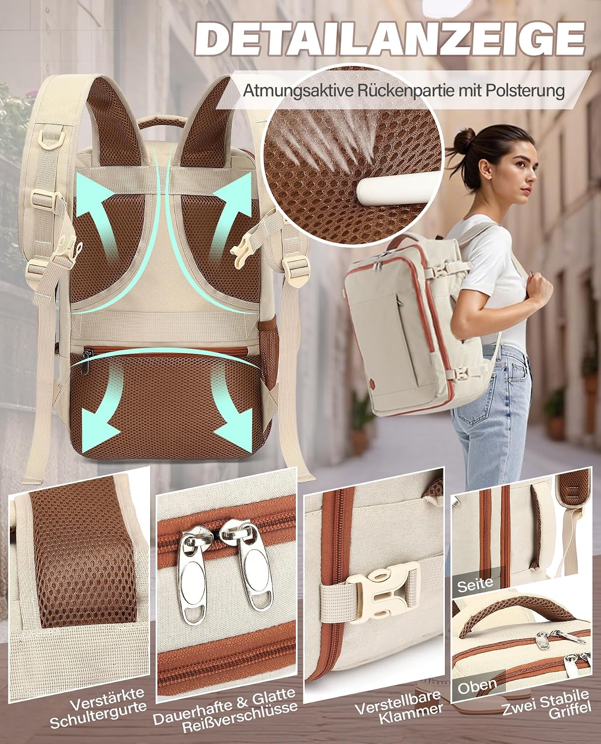 Thumbnail 4 de VANKEV Rucksack 30 L Handgepäck für Easyjet