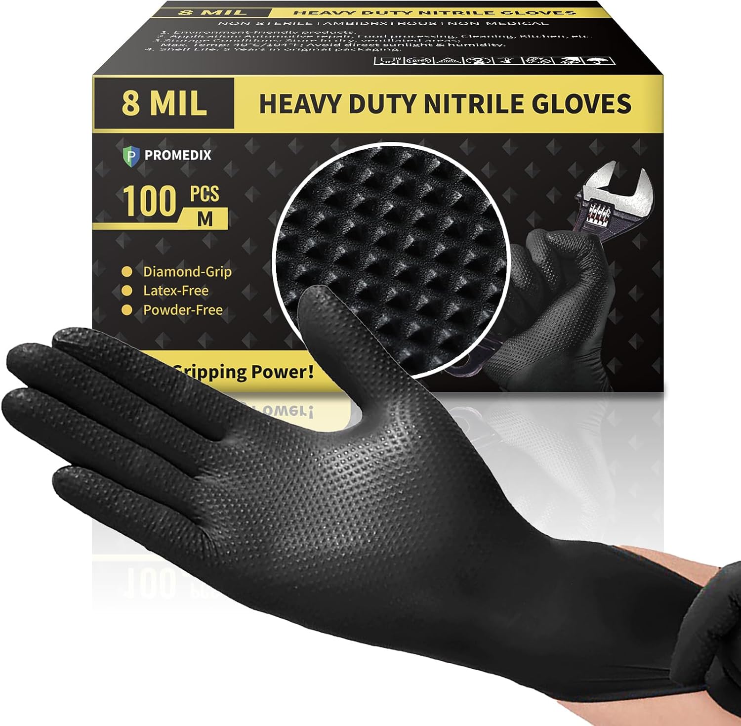 Detalle de PROMEDIX Nitrile Gloves 8 Mil