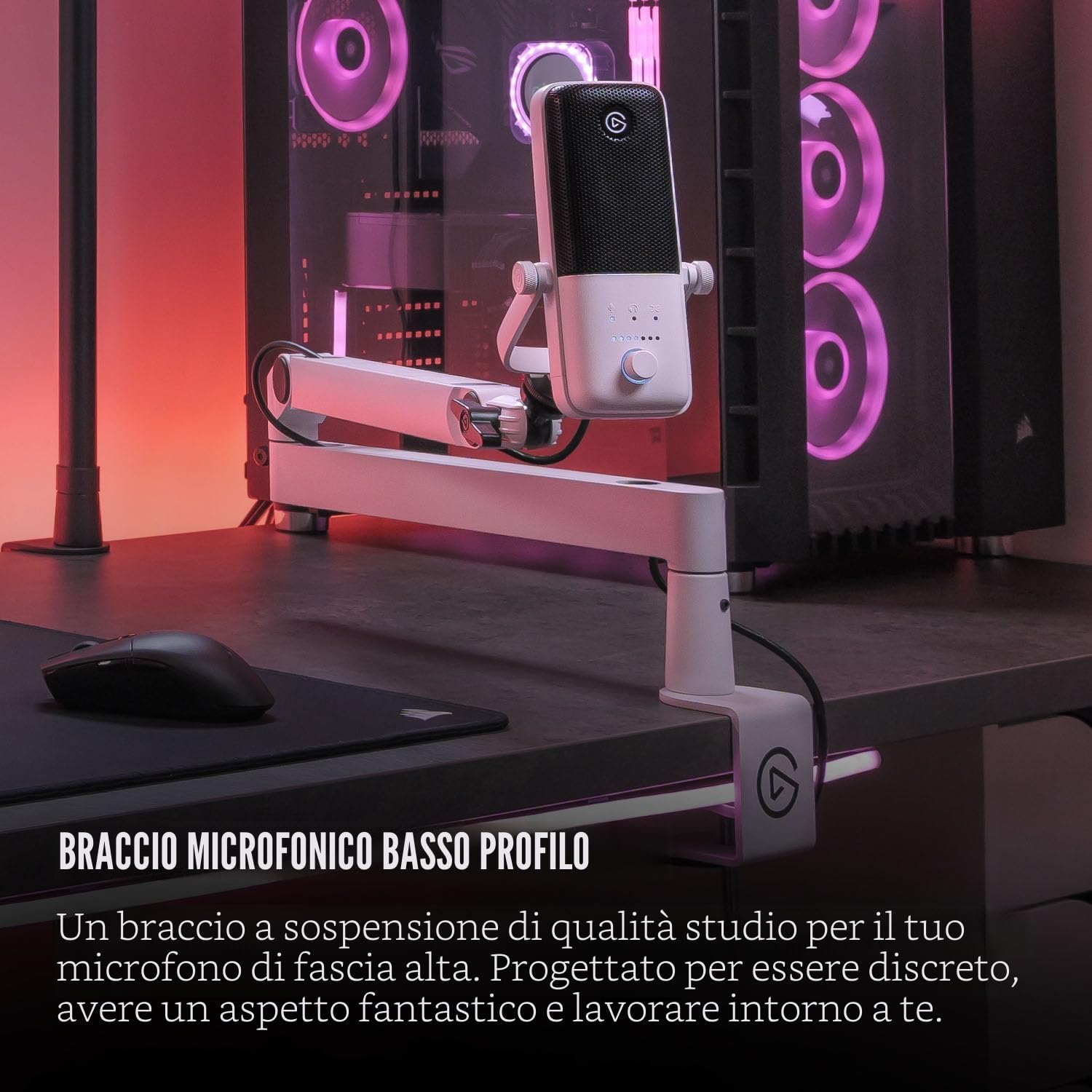 Detalle de Elgato Wave Mic Arm LP White, braccio 740 mm