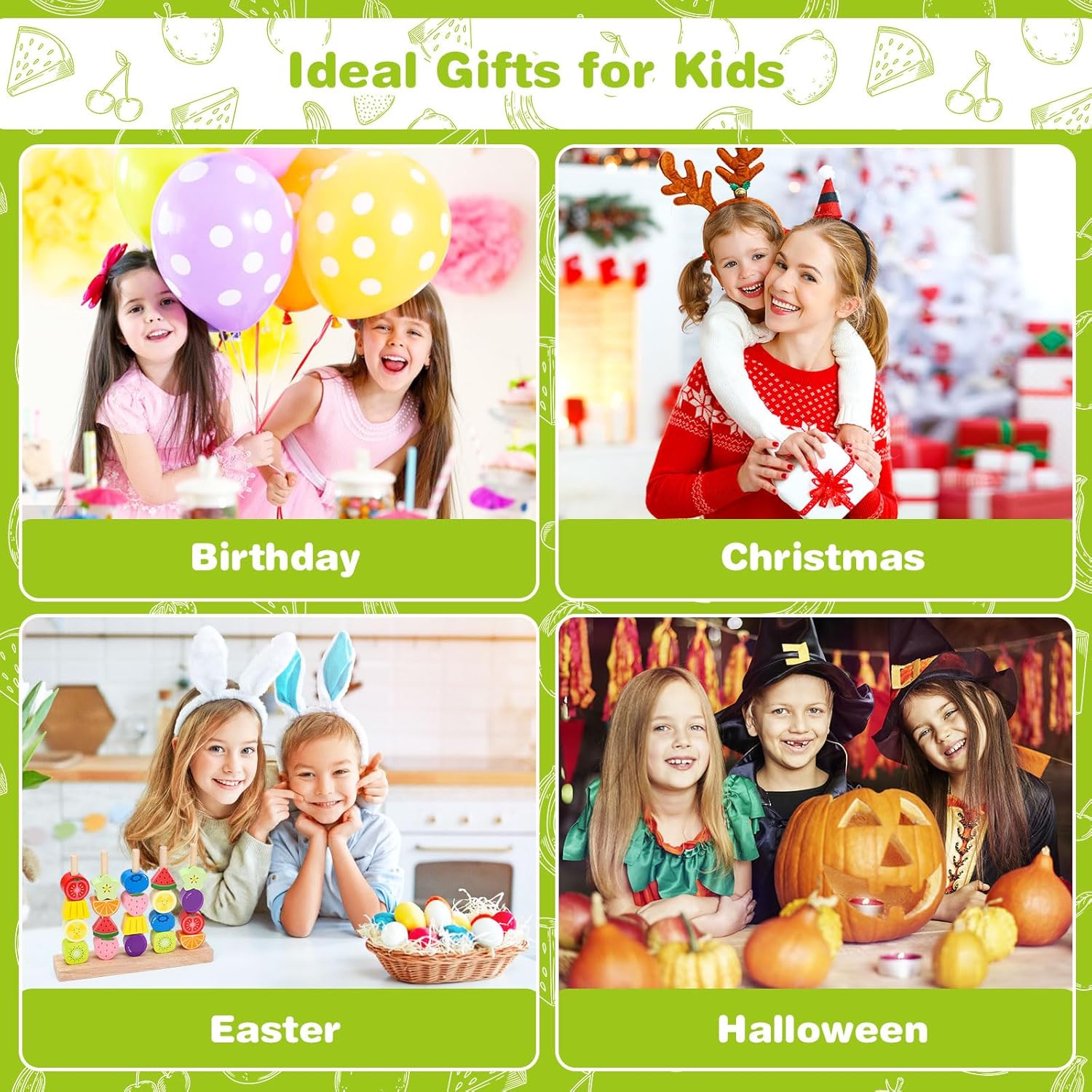 Thumbnail 6 de GiddyGlow Jouet Montessori en Bois pour Enfants 2-5 Ans — Perles à Enfiler, Tri et Empilage