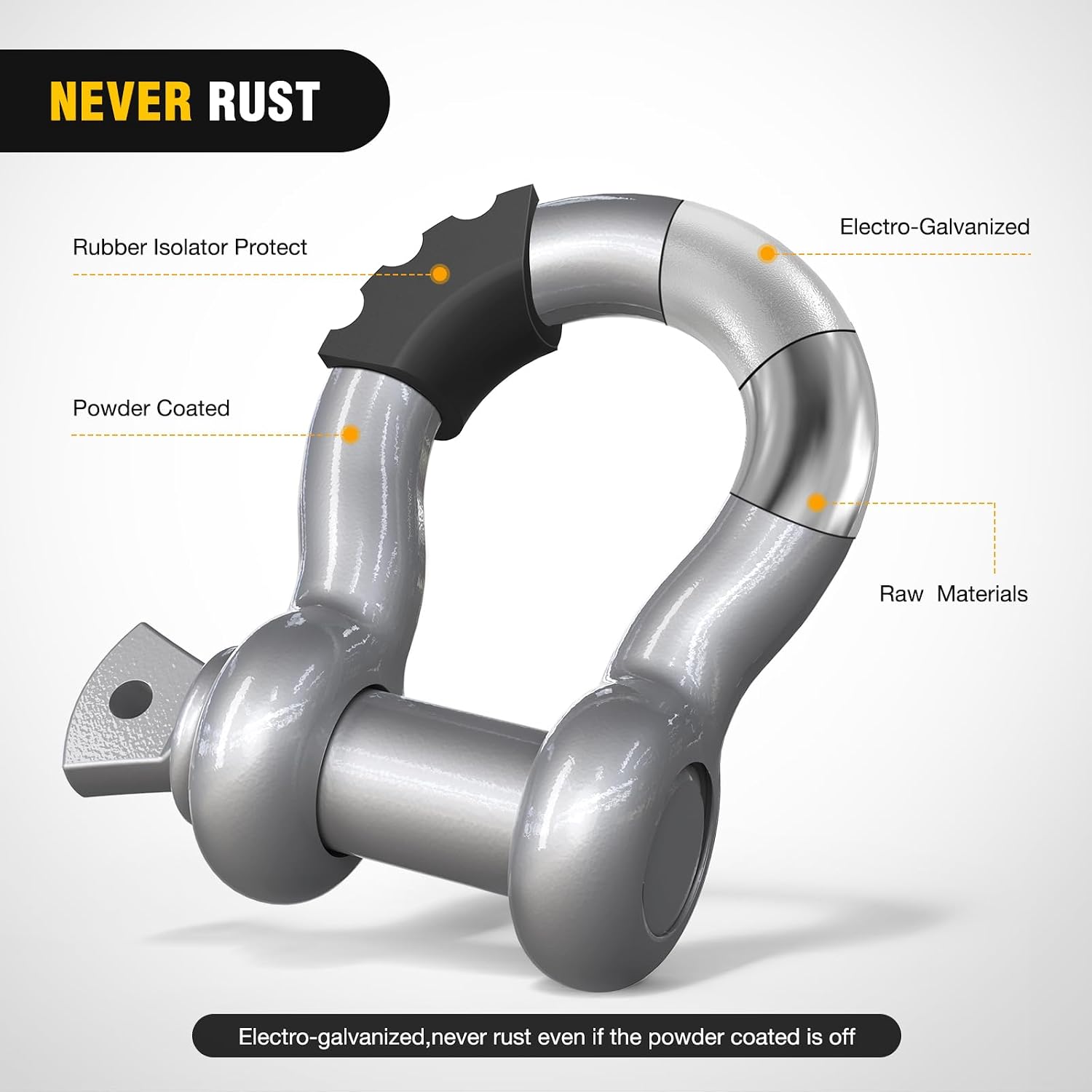 Thumbnail 2 de Nilight 2 Pack D-Ring Shackle 41,887 lbs