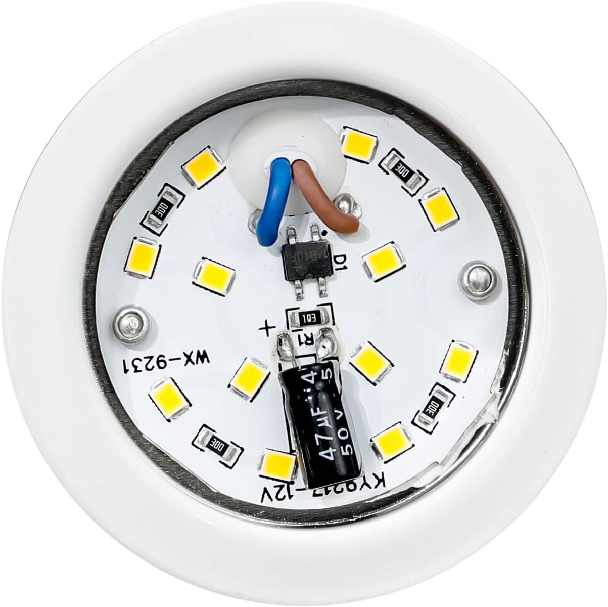 Thumbnail 1 de URing 3er Set LED-Einbaustrahler 12V, 3000K Warmweiß, 3,5W, 300 lm – flach 55–58 mm Bohrung