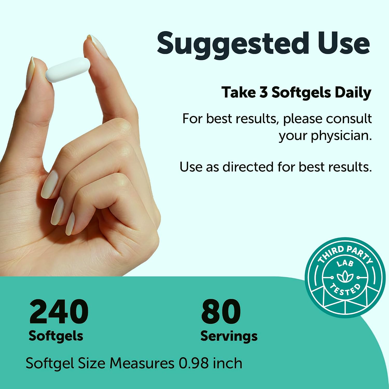 Detalle de Micro Ingredients Alpha GPC supplement 240 softgels