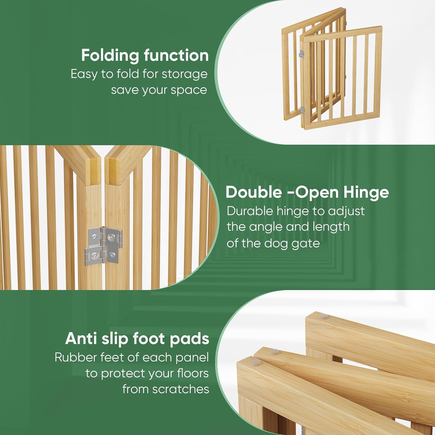 Detalle de Freestanding Dog Gate, 3 Panels