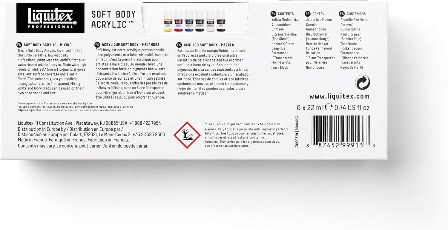 Thumbnail 1 de Liquitex Soft Body Acrylic paint set 6