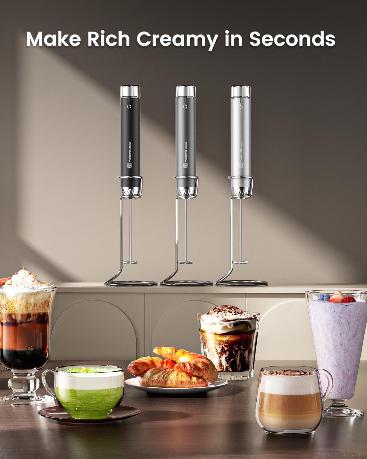 Thumbnail 6 de Maestri House LunaFro Max rechargeable milk frother