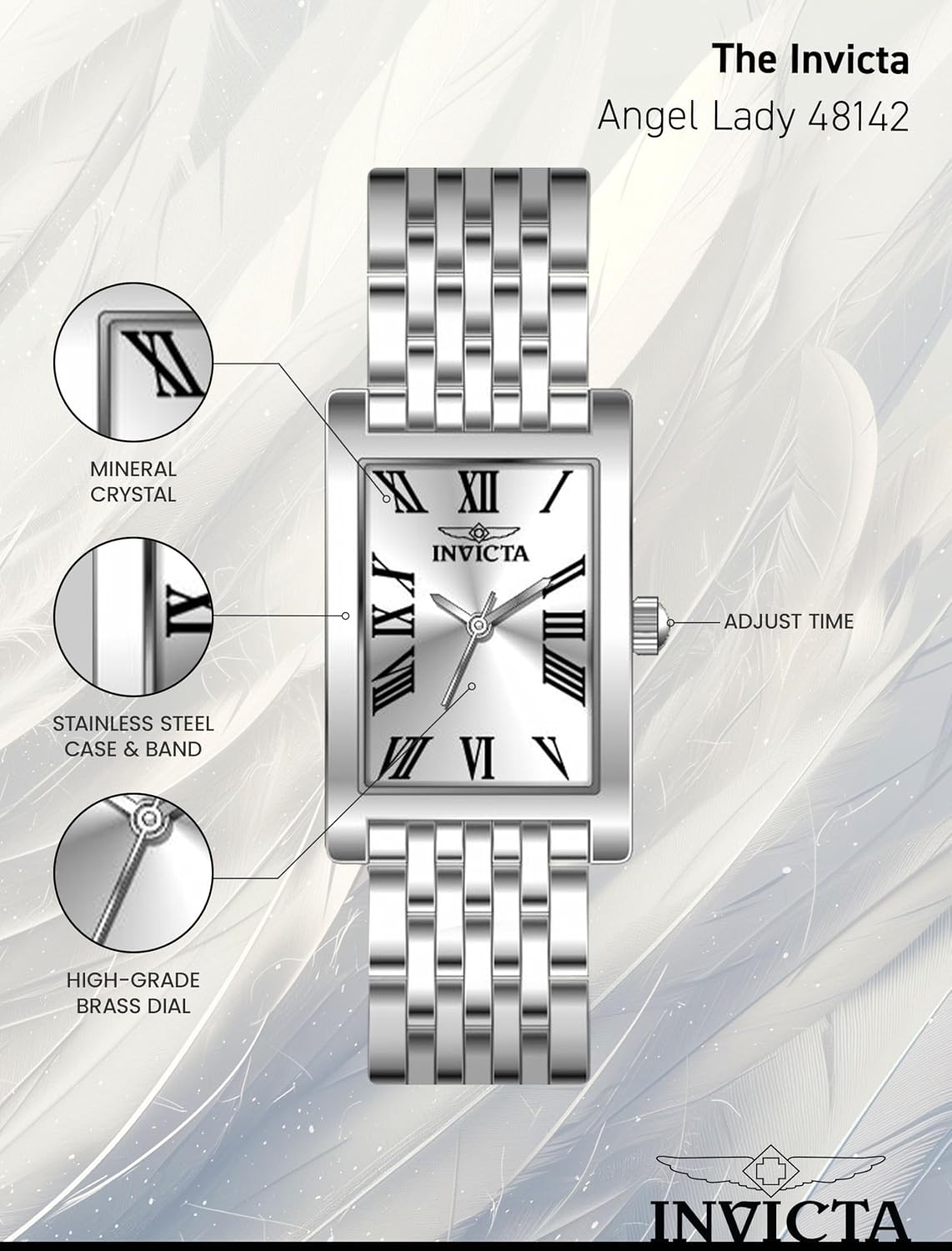 Thumbnail 4 de Invicta Angel | Montre femme 19 mm en acier inoxydable, mouvement quartz
