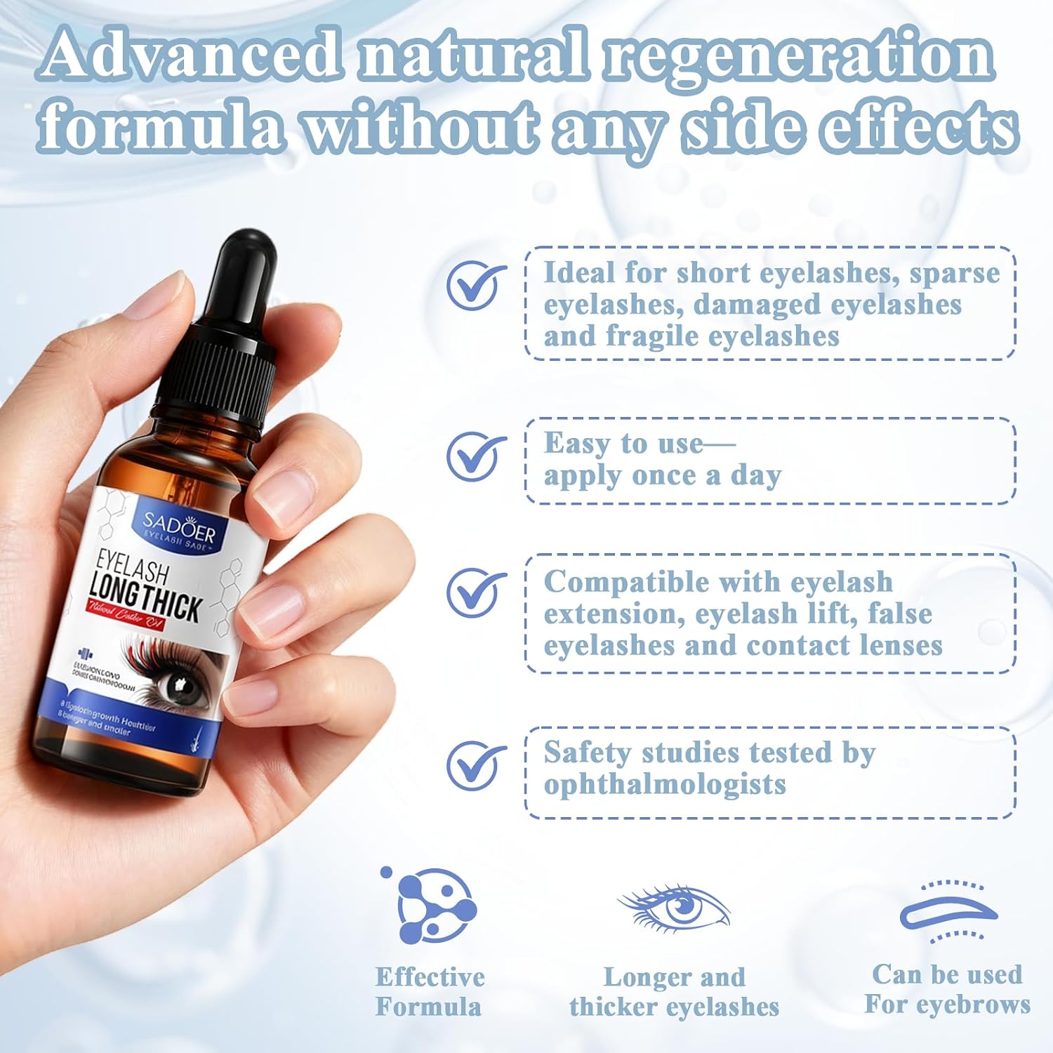 Detalle de 30 ml Siero Ciglia Allungante e Volumizzante – Nutriente e Rivitalizzante per Ciglia e Sopracciglia