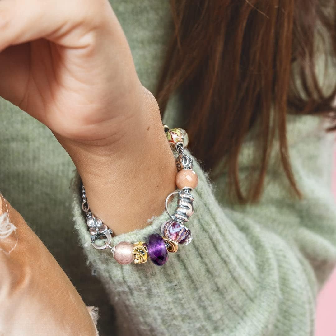 Detalle 2 de Trollbeads Melodia in perla di vetro viola TGLBE-30102