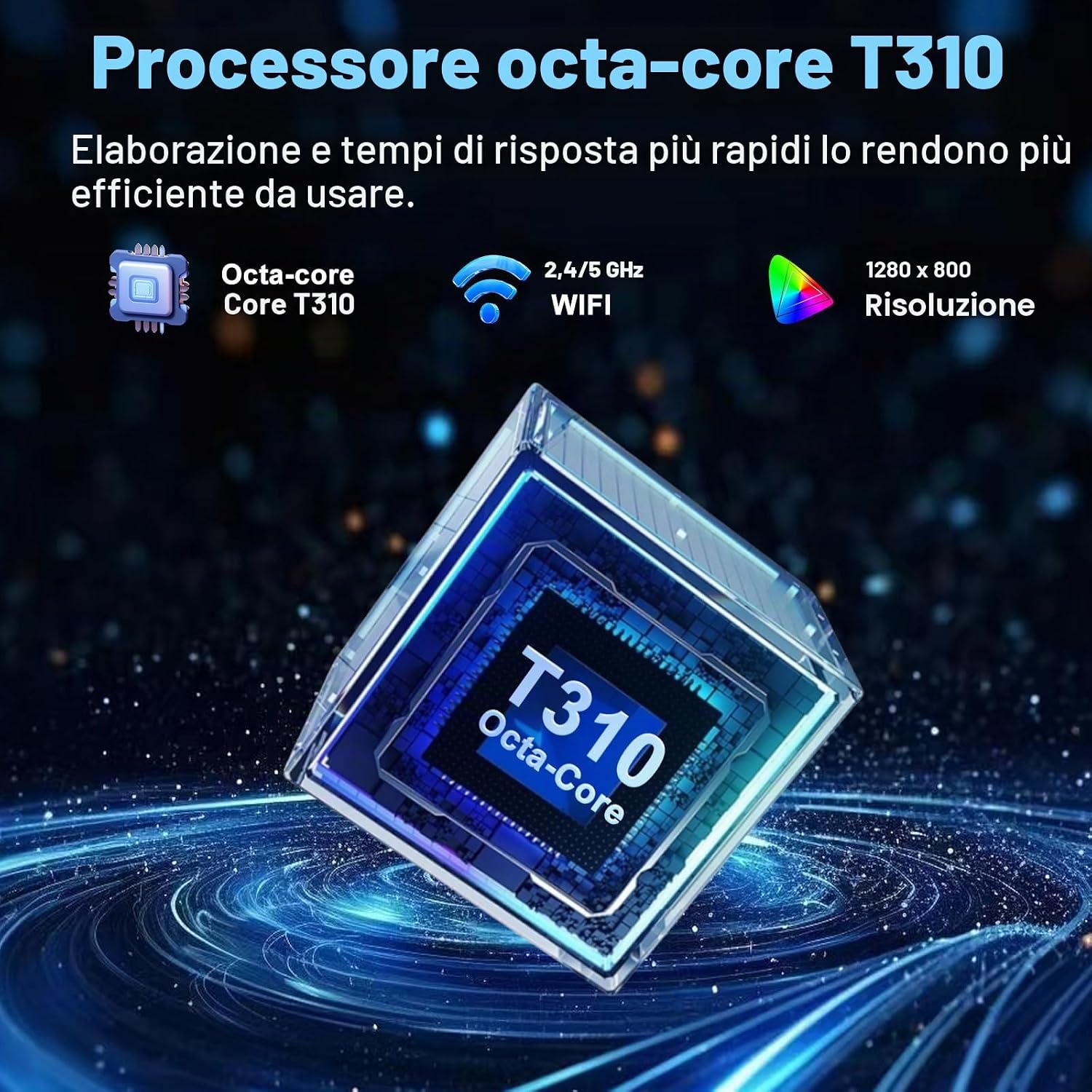 Detalle de DMOAO Tablet 10” Android 15 con 30 GB RAM e 2 TB ROM espandibile – multitasking completo