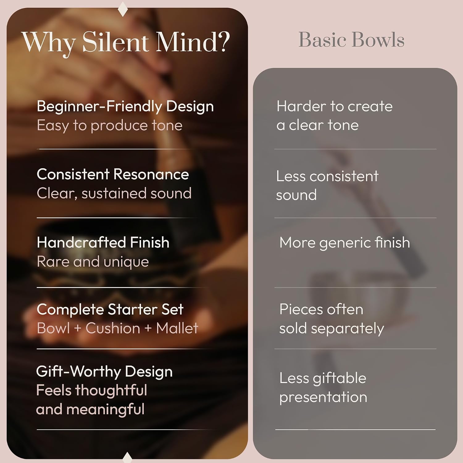 Thumbnail 5 de Silent Mind Tibetan Singing Bowl Set with Cushion