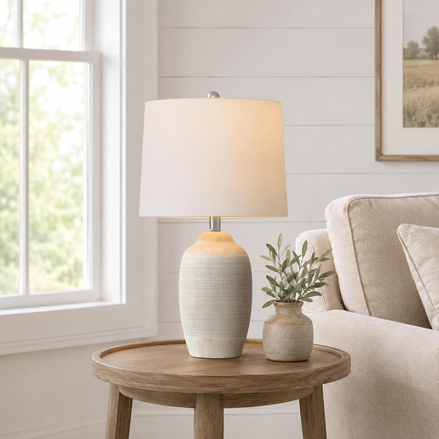 Detalle de Vortether Ceramic Table Lamp, 24.5-Inch