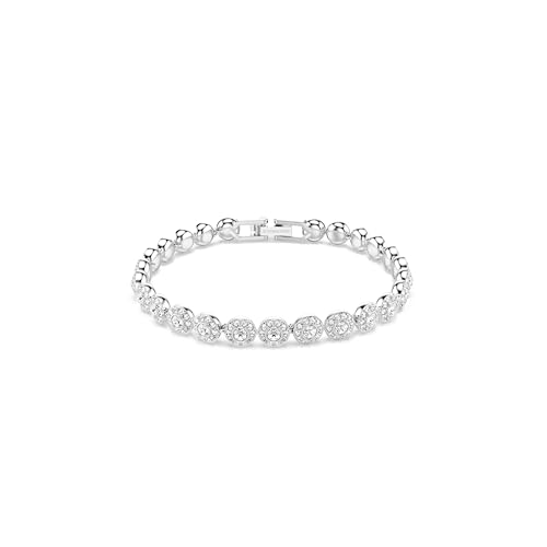 Detalle de Swarovski Bracciale Tennis Angelic, Taglio Round, Piccolo – Bianco, Placcato Rodio