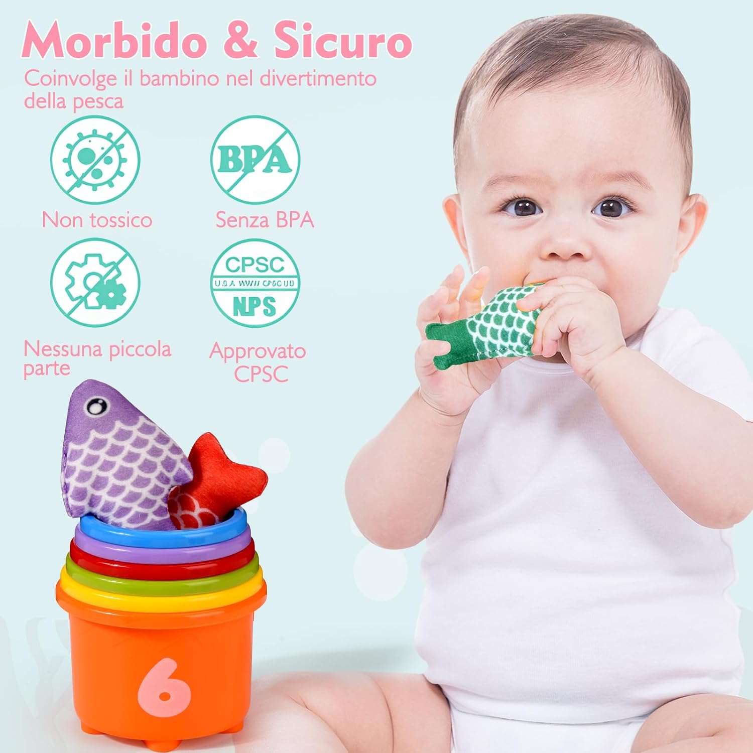 Thumbnail 6 de Yitical Giochi Bambini pesca Montessori 20