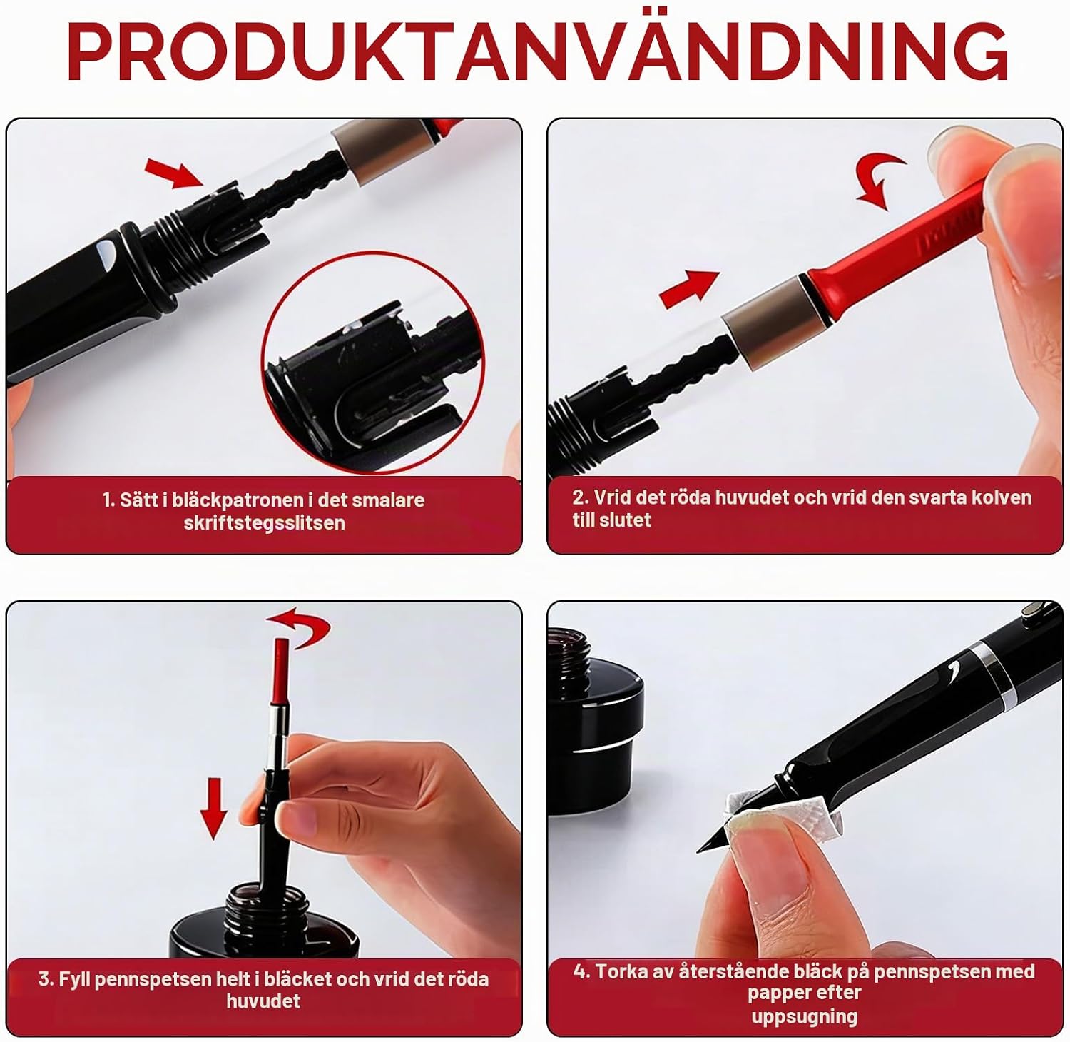 Thumbnail 3 de HX-pyahgtv bläckomvandlare för LAMY Z28, röd, 3,2 mm, 6-pack