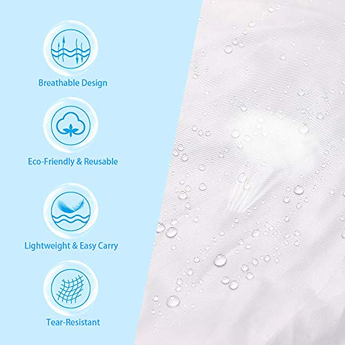 Thumbnail 3 de Vicloon Chubasqueros Impermeable (2 piezas): Ponchos de lluvia reutilizables con capucha para viaje y exterior