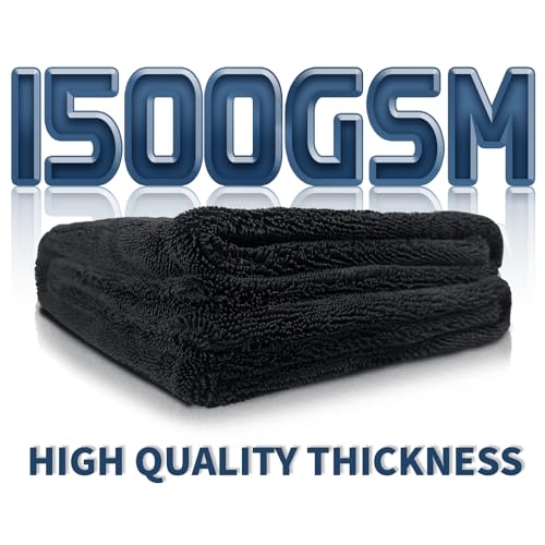 Thumbnail 5 de Ghguole 2pcs 90x70cm Toalla Secado Coche Grande, 1500GSM, Microfibra Doble Cara