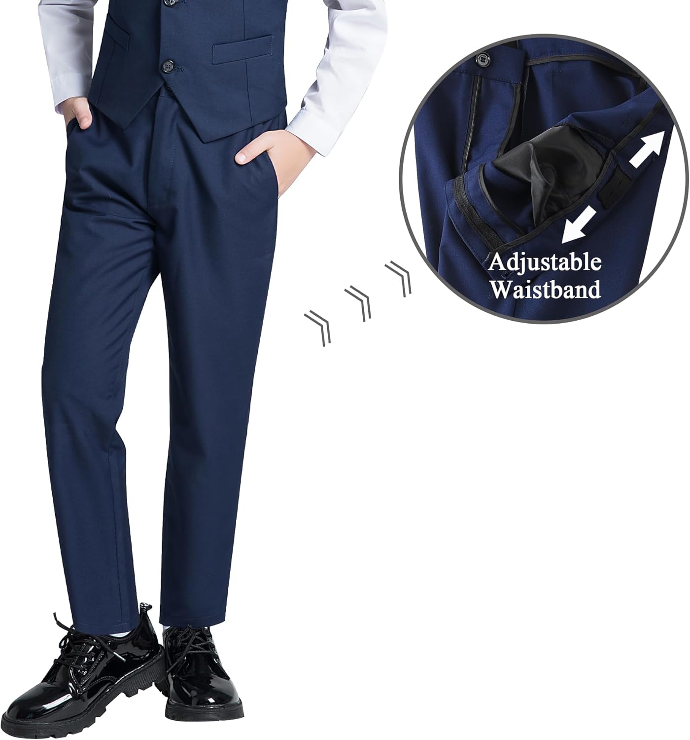 Thumbnail 5 de JPF Boy’s 3-Piece Slim Fit Kids Tuxedo Suit Set (Jacket, Vest, Pants)
