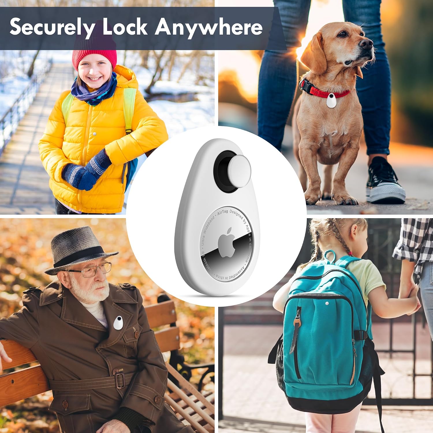 Thumbnail 3 de lulaven Airtag Holder for Kids Hidden 2 Pack with Magnetic Lock Pin