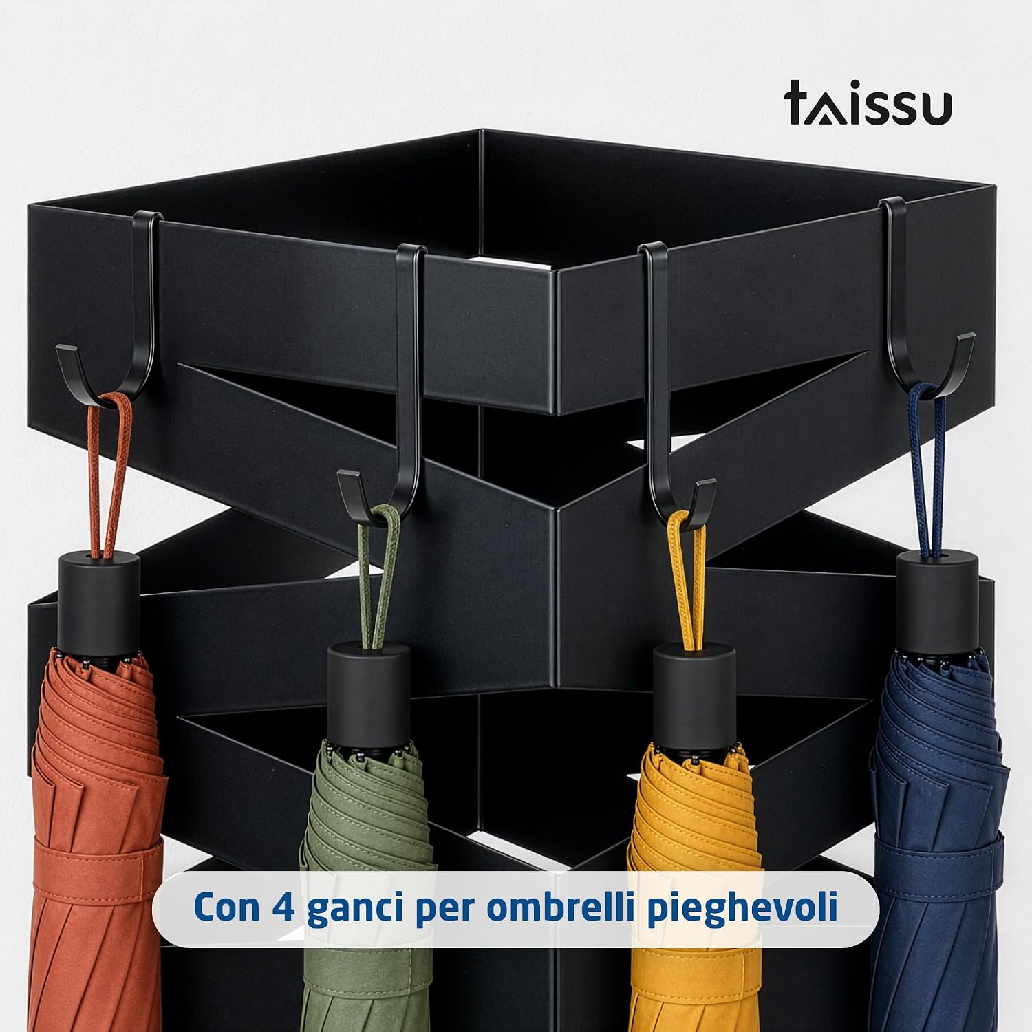 Thumbnail 3 de TAISSU Portaombrelli Mod. NIVO - Nero Opaco, 15,5 x 15,5 x 49 cm