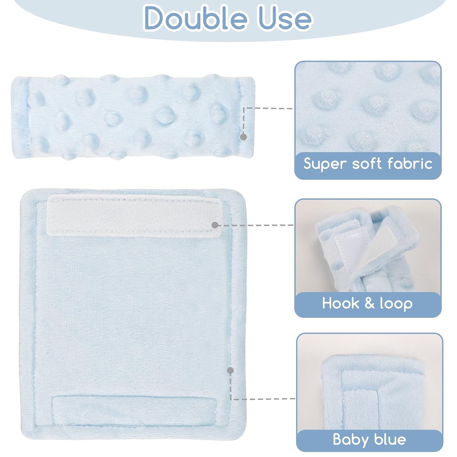 Detalle 1 de Hooyax Baby Car Seat Strap Pads, 3-Piece Set