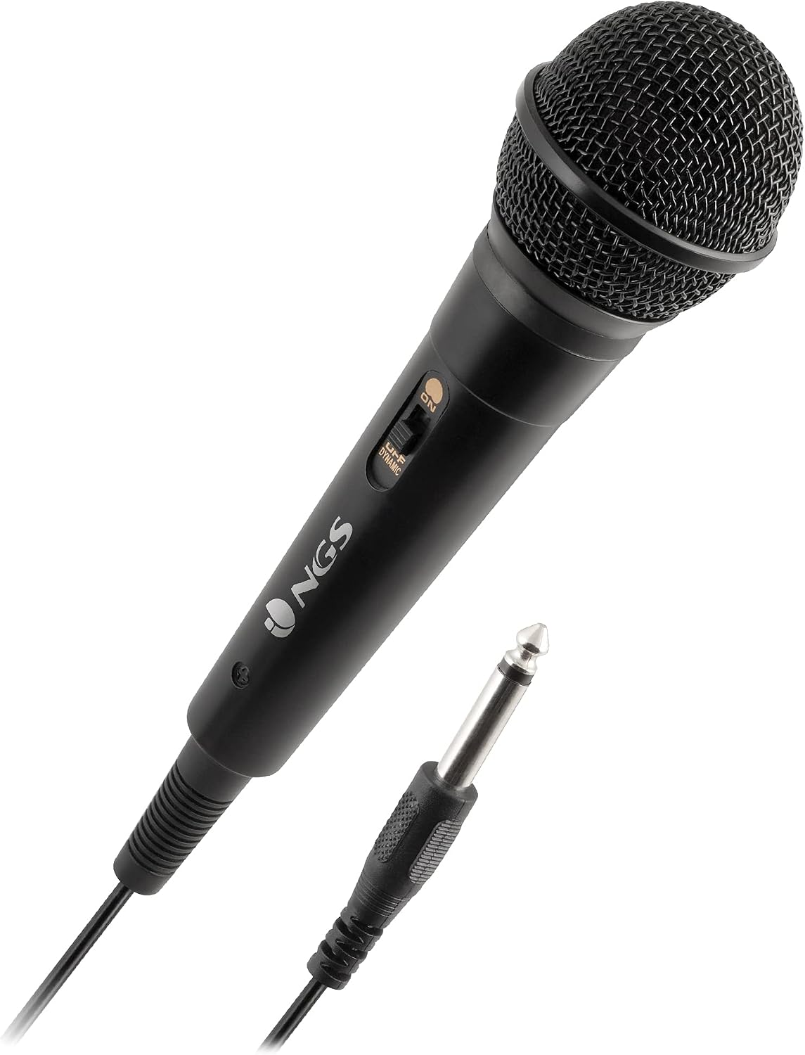 Detalle de NGS Singer Fire: Micrófono dinámico vocal con cable de 3 m para directo y karaoke