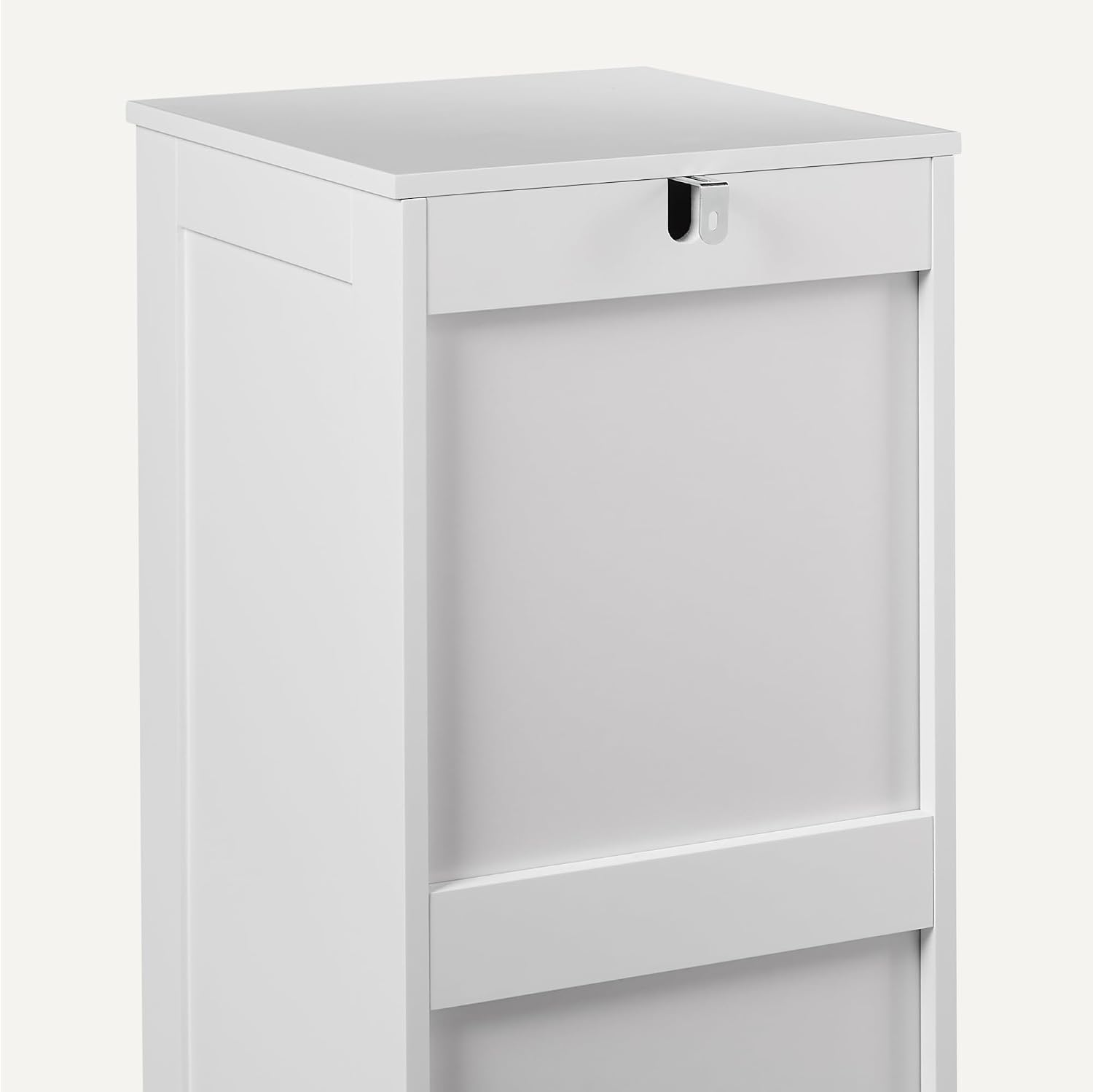 Detalle 1 de Amazon Basics Mobile da Bagno con 4 Cassetti | Mobile Sottolavabo in MDF Bianco, 30x30x82 cm