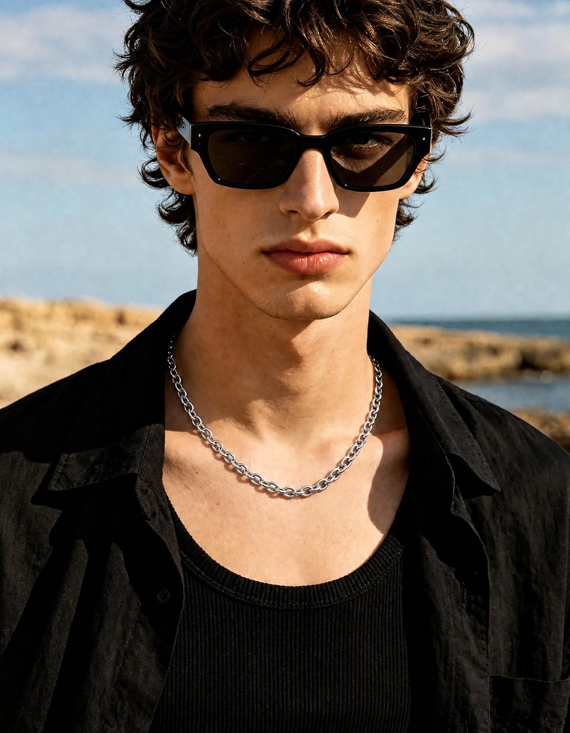 Detalle 2 de ChainsHouse - Collier en Acier Inoxydable Massif 316L, Chaine Homme/Femme, Longueurs 46–76 cm