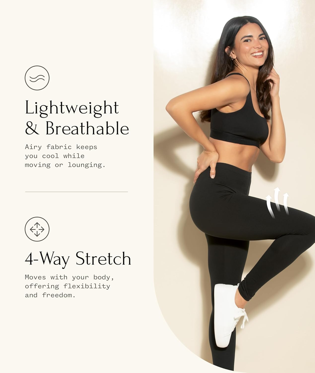 Thumbnail 2 de Felina Velvety Soft Lightweight Leggings 2 Pack – From Office to Studio