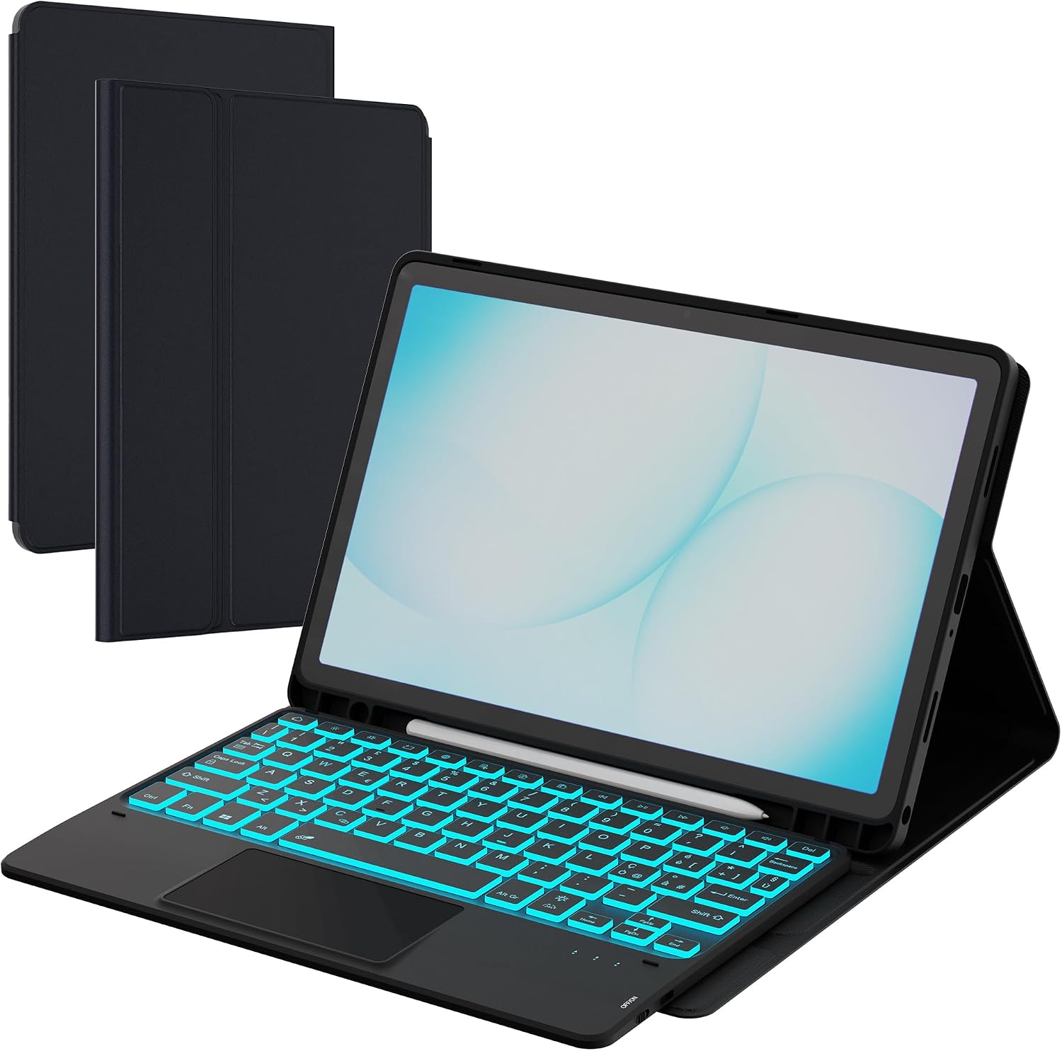 Detalle de VANKEYPAD Custodia Tastiera per Samsung Galaxy Tab A11 Plus / A9+ 11” con touchpad e retroilluminazione a 7 colori