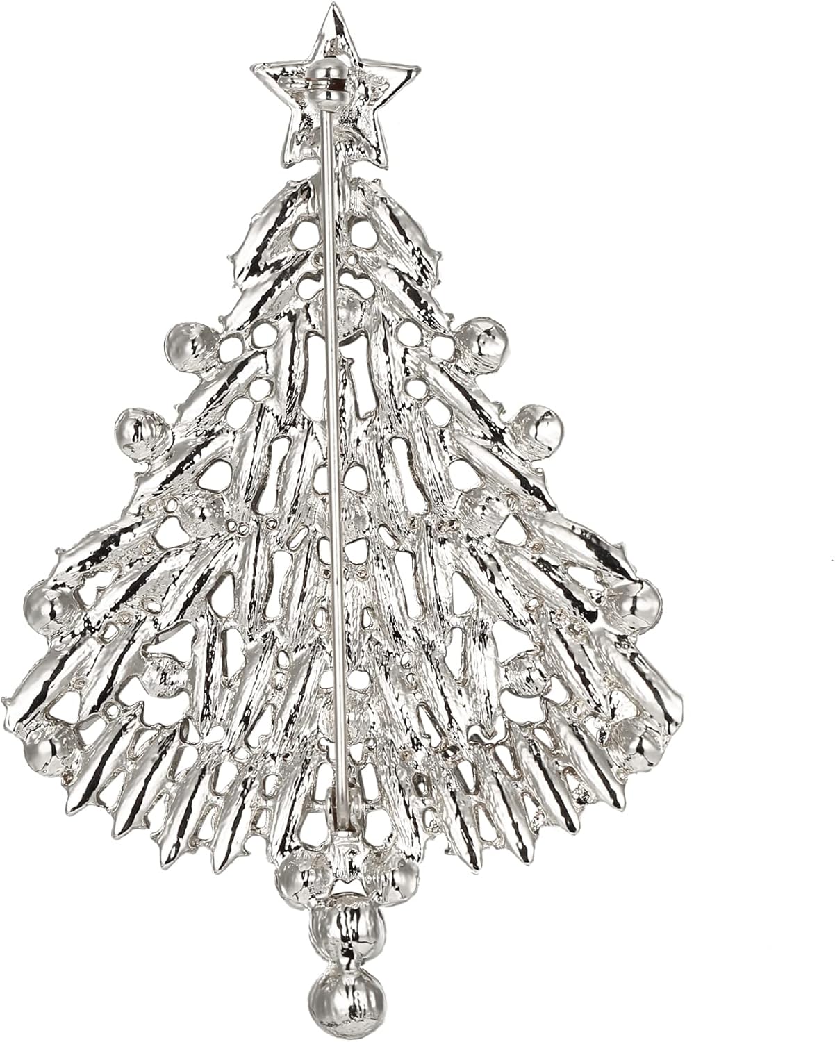 Thumbnail 4 de Clearine Broche femme sapin de Noël étoile cristal strass rond marquise scintillant