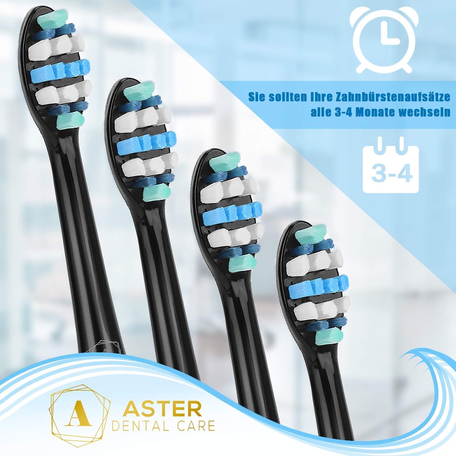 Thumbnail 2 de Aster Aufsteckbürsten Ersatzbürsten 16 Stück 🪥