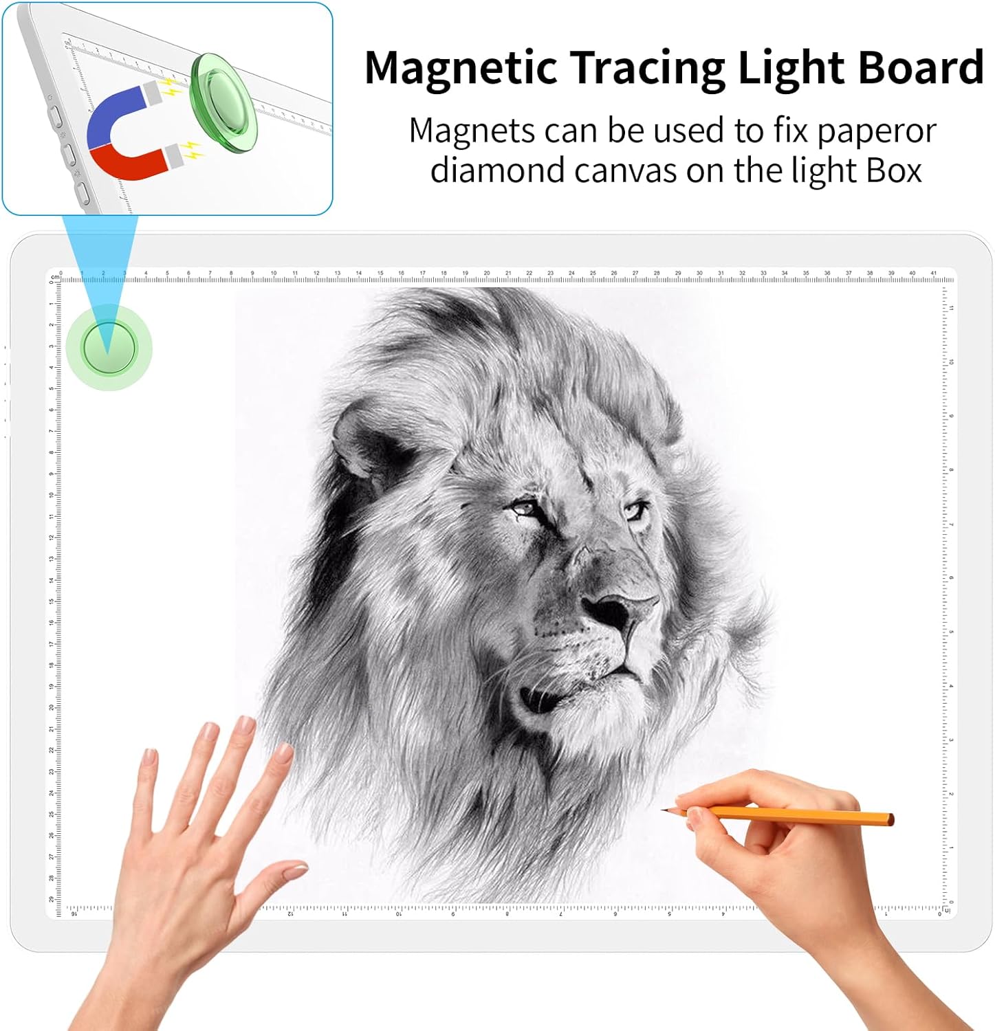 Thumbnail 3 de Phylosal Magnetic A3 Light Pad (A3) – super bright light box for tracing, drawing & diamond art