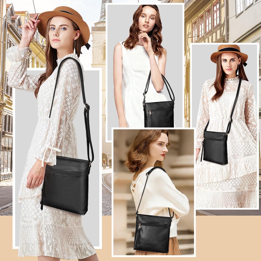 Thumbnail 1 de vsshe Crossbody Bag for Women: Lightweight PU Leather, Multi-pocket Everyday Shoulder Handbag