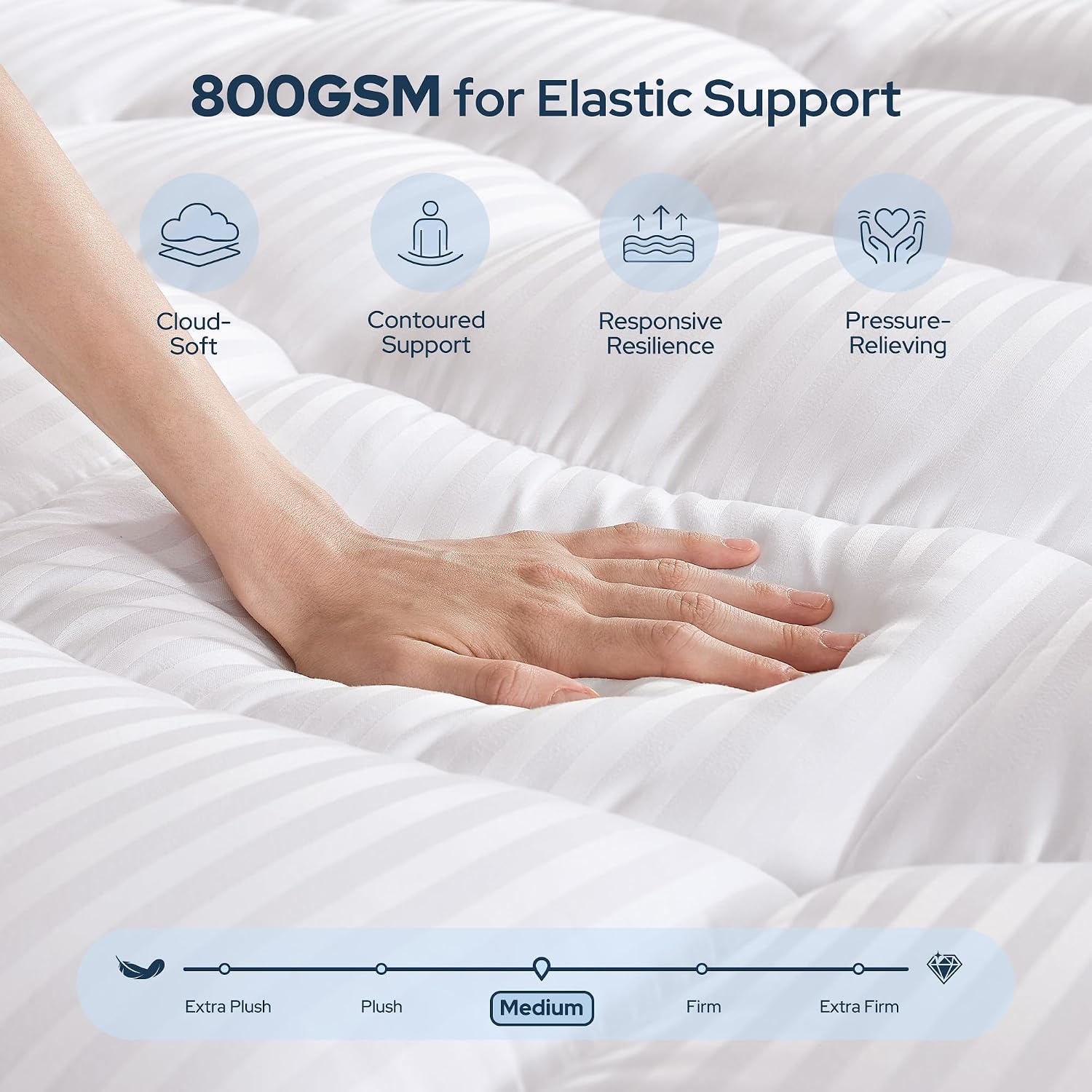 Detalle 2 de Bedlore Mattress Topper 800 GSM