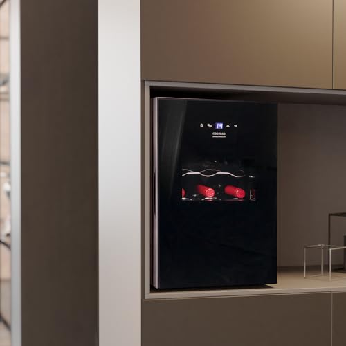 Detalle de Cecotec Cantinetta Vino Bolero GrandSommelier 1550 CoolCrystal: Cantina termoelettrica per 15 bottiglie, silenziosa e stylish